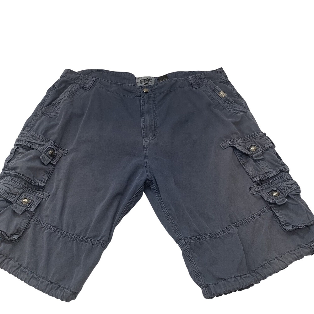 Mens Cargo Utility Shorts SZ 40 100% Cotton Snap Pockets 12" Casual Outdoor